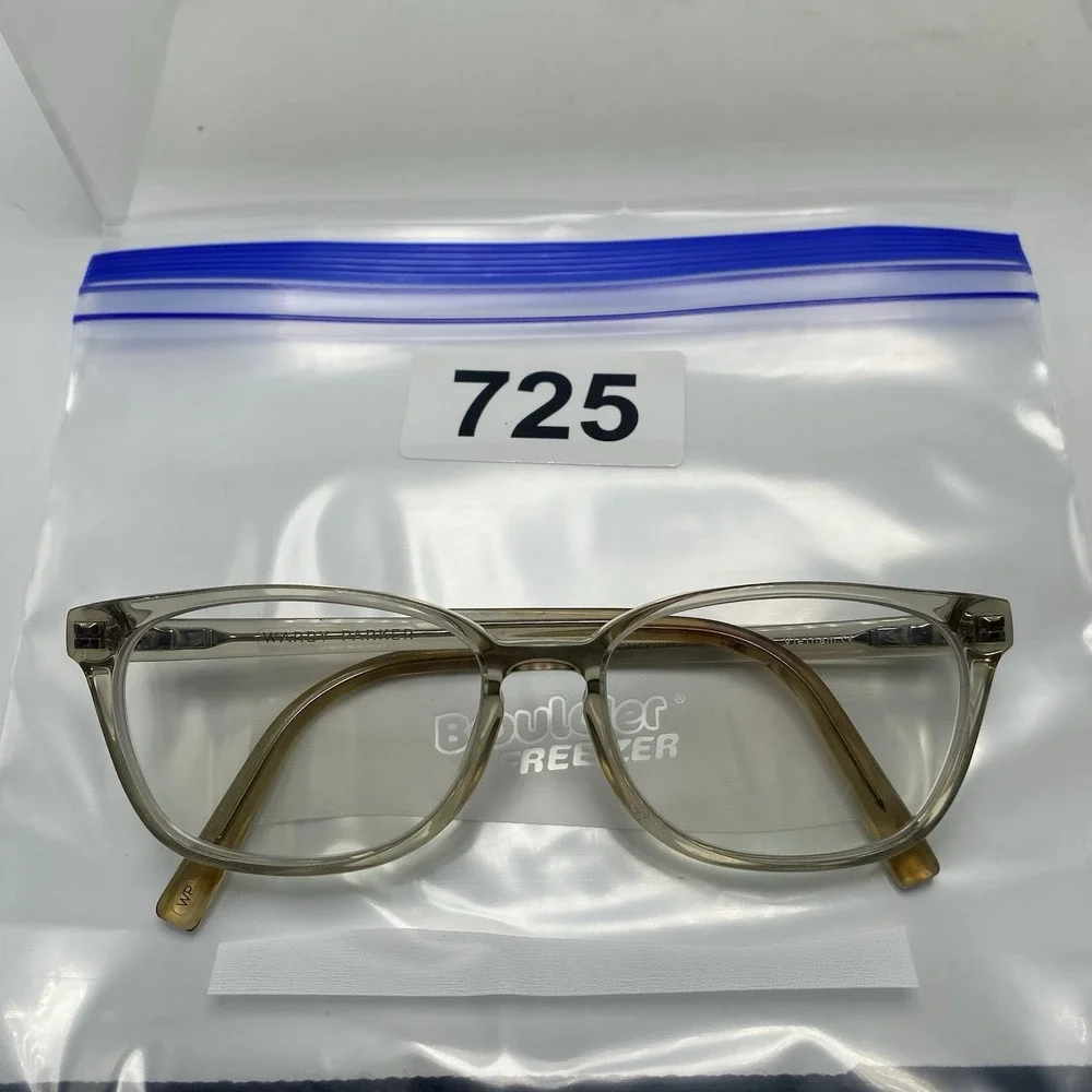 Warby Parker Eyeglasses FRAME ONLY Clemens M 205 54-16-142 Gray Clear 725